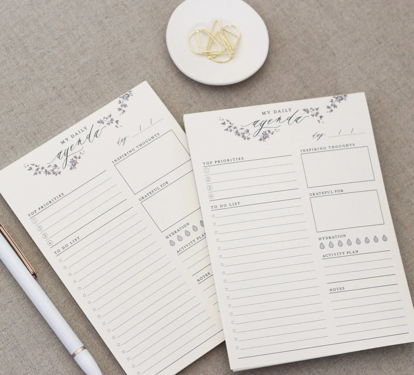 Daily Agenda // Planner Notepad Jen Simpson Design, LLC