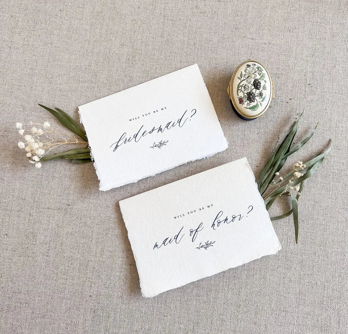 Ethereal Bridesmaid Cards Jen Simpson Design, LLC