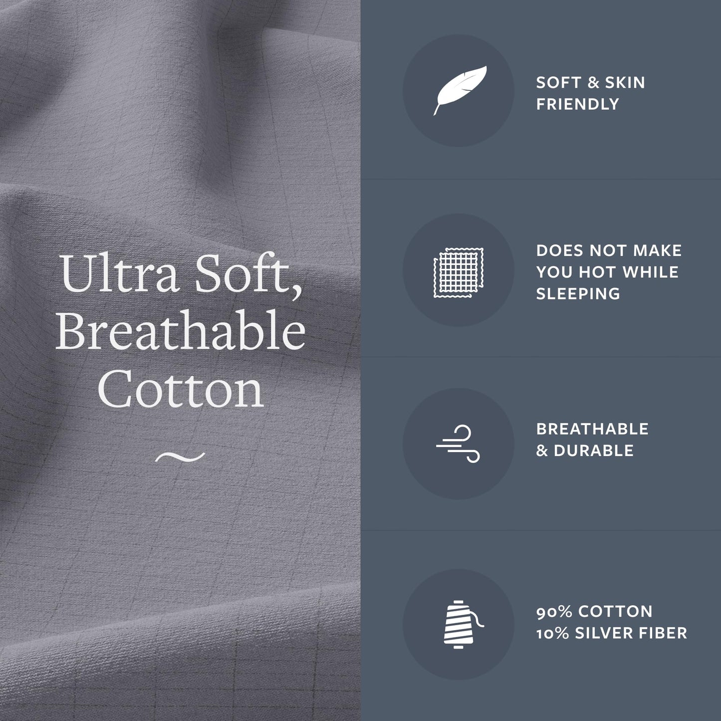 GroundLuxe Luxury Grounding Pillowcase (Organic Cotton) GroundLuxe
