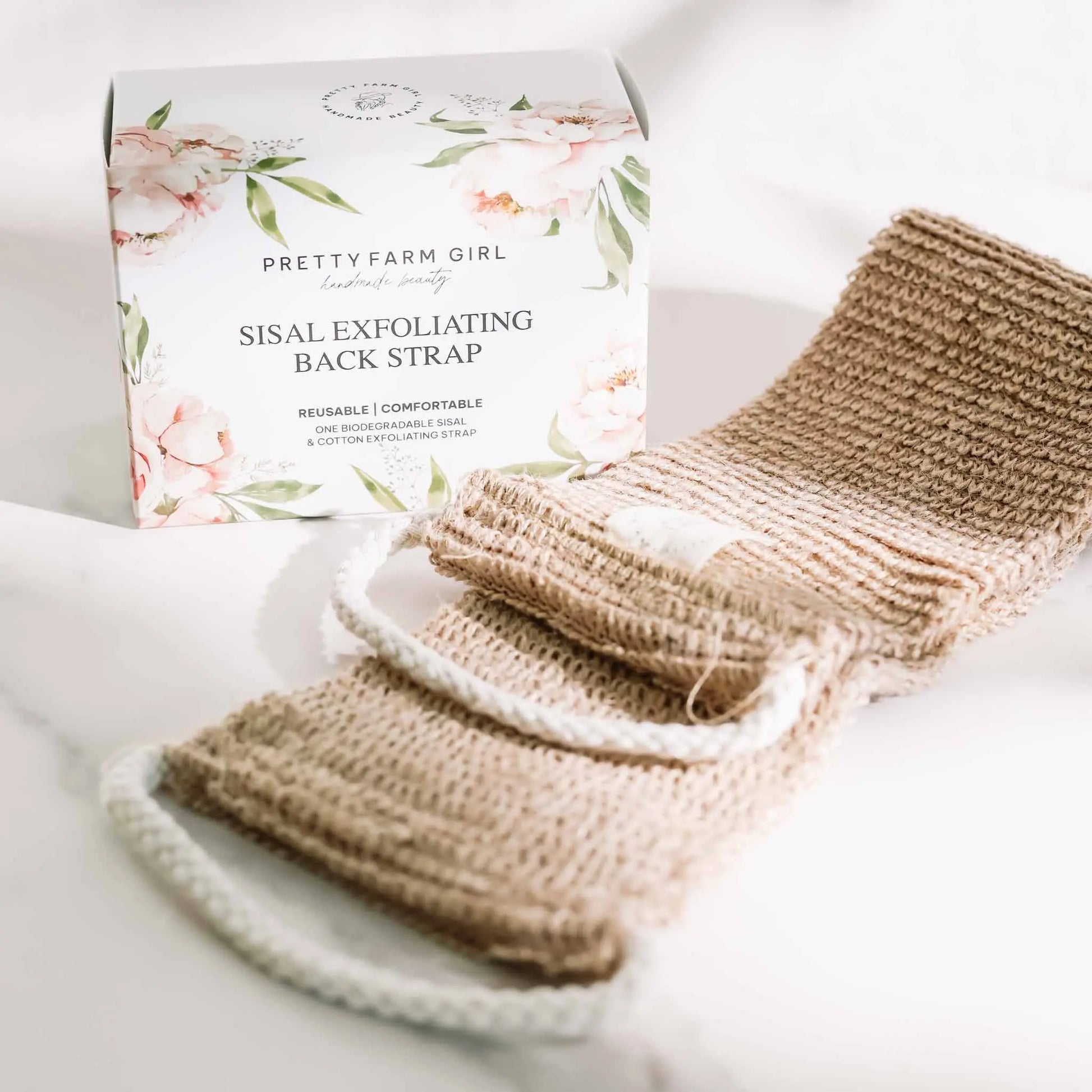 Sisal Back Exfoliating Strap Pretty farm girl