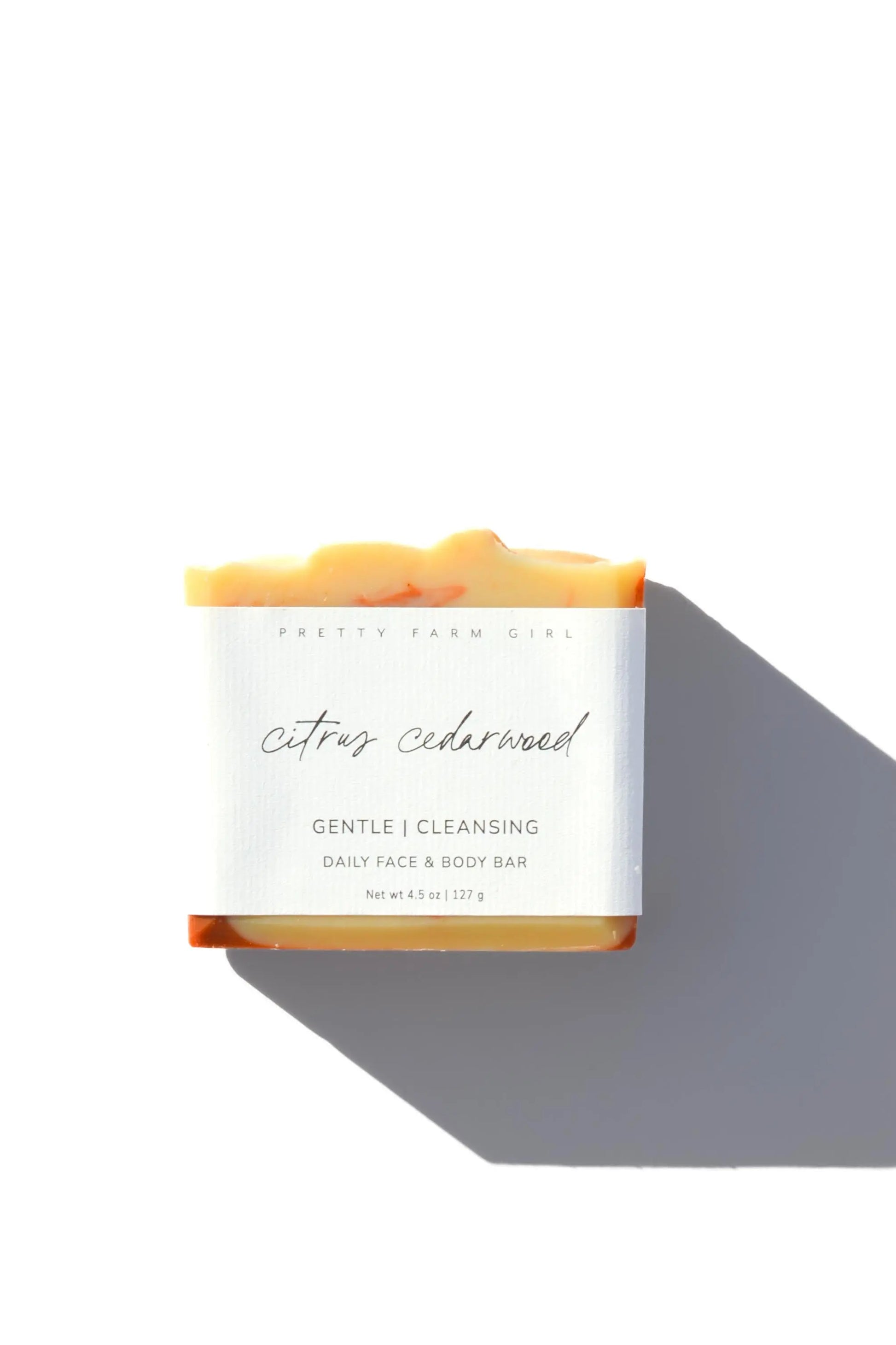 Citrus Cedarwood Handmade Tallow and Goat Milk Soap Bar Pretty farm girl