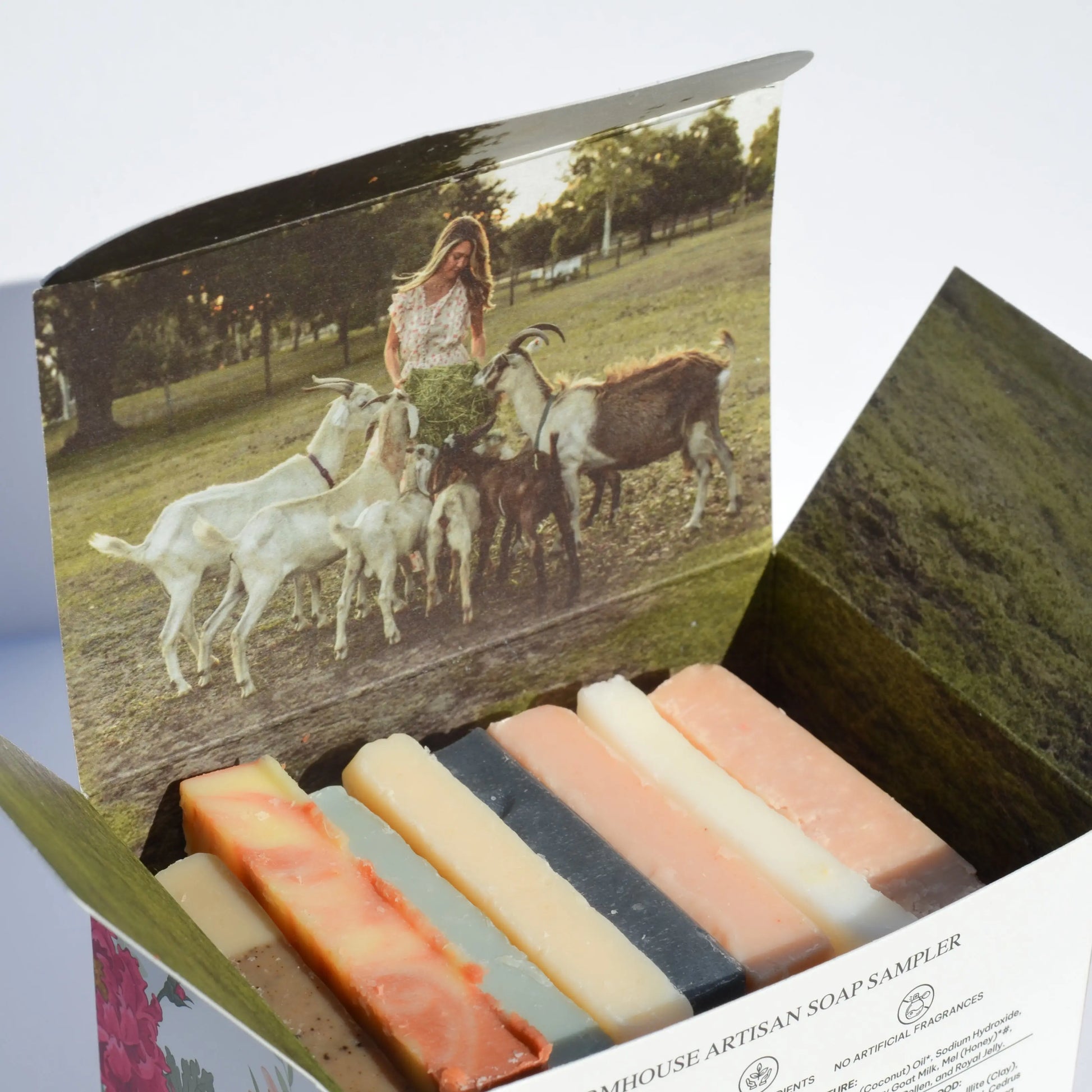 Farmhouse Artisan Goat Milk & Tallow Soap Sampler Pretty farm girl