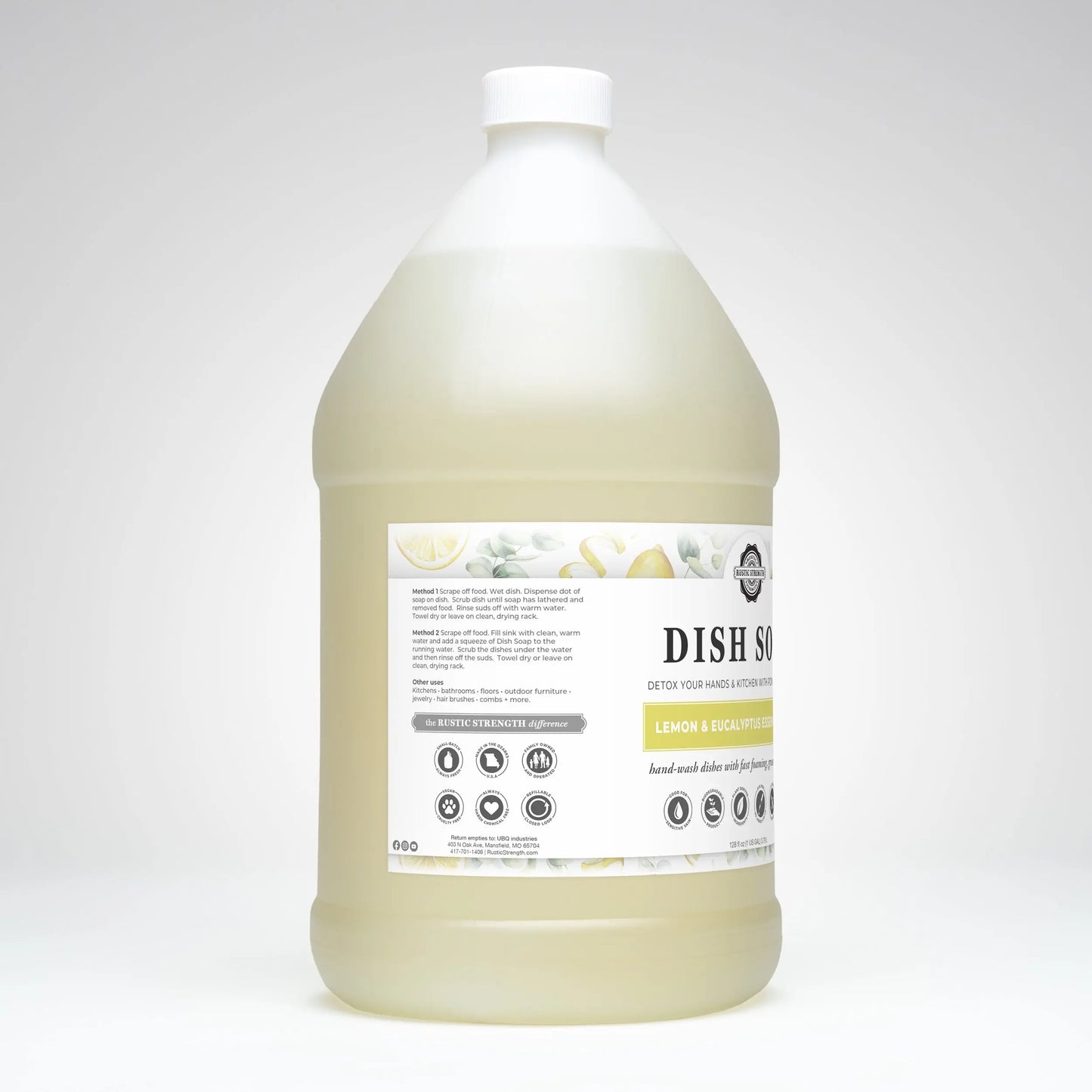 Dish Soap | Lemon & Eucalyptus Rustic Strength