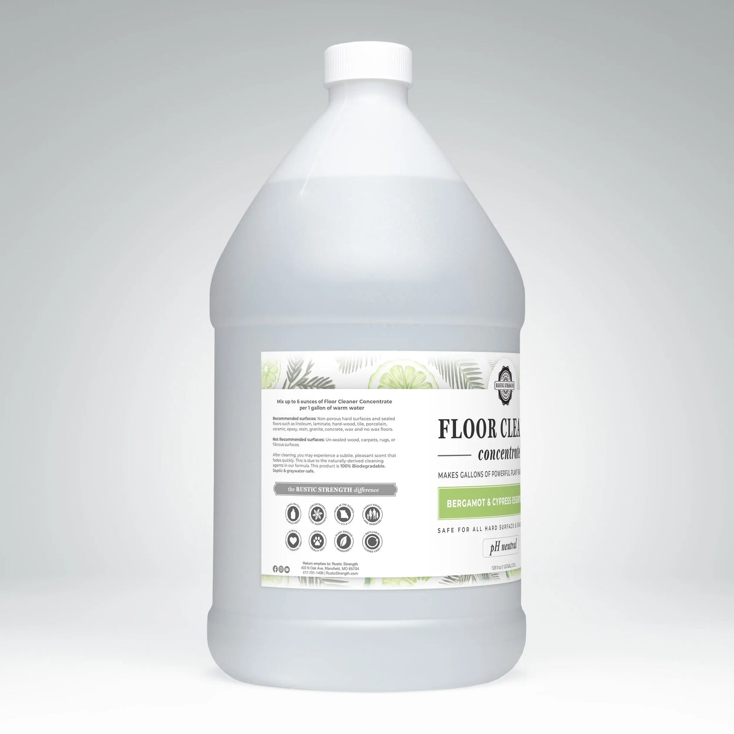 Floor Cleaner Concentrate | Bergamot & Cypress Rustic Strength