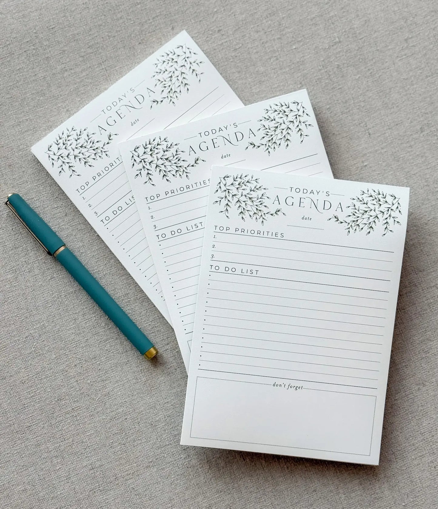 Today's Agenda // Planner Notepad Jen Simpson Design, LLC