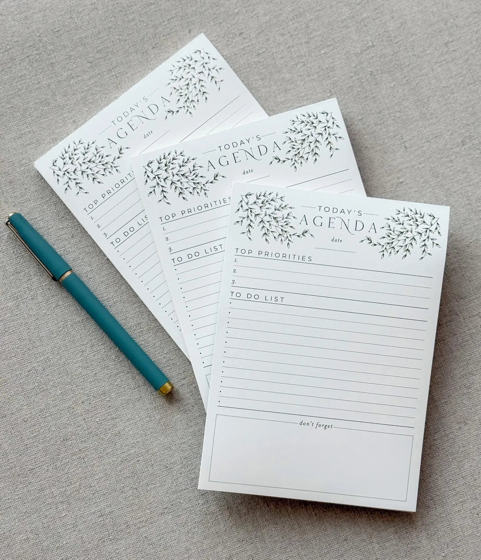 Today's Agenda // Planner Notepad Jen Simpson Design, LLC