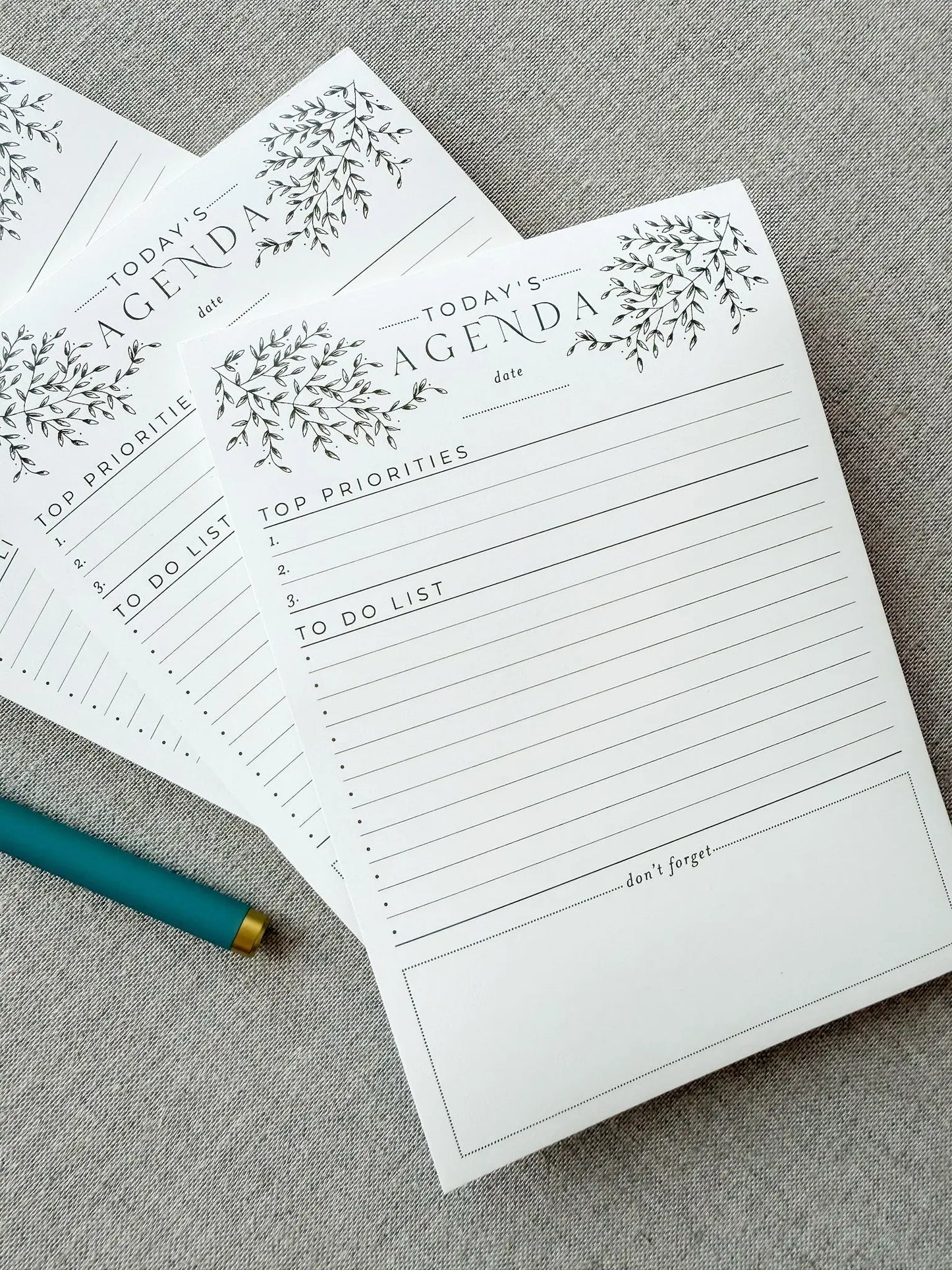 Today's Agenda // Planner Notepad Jen Simpson Design, LLC