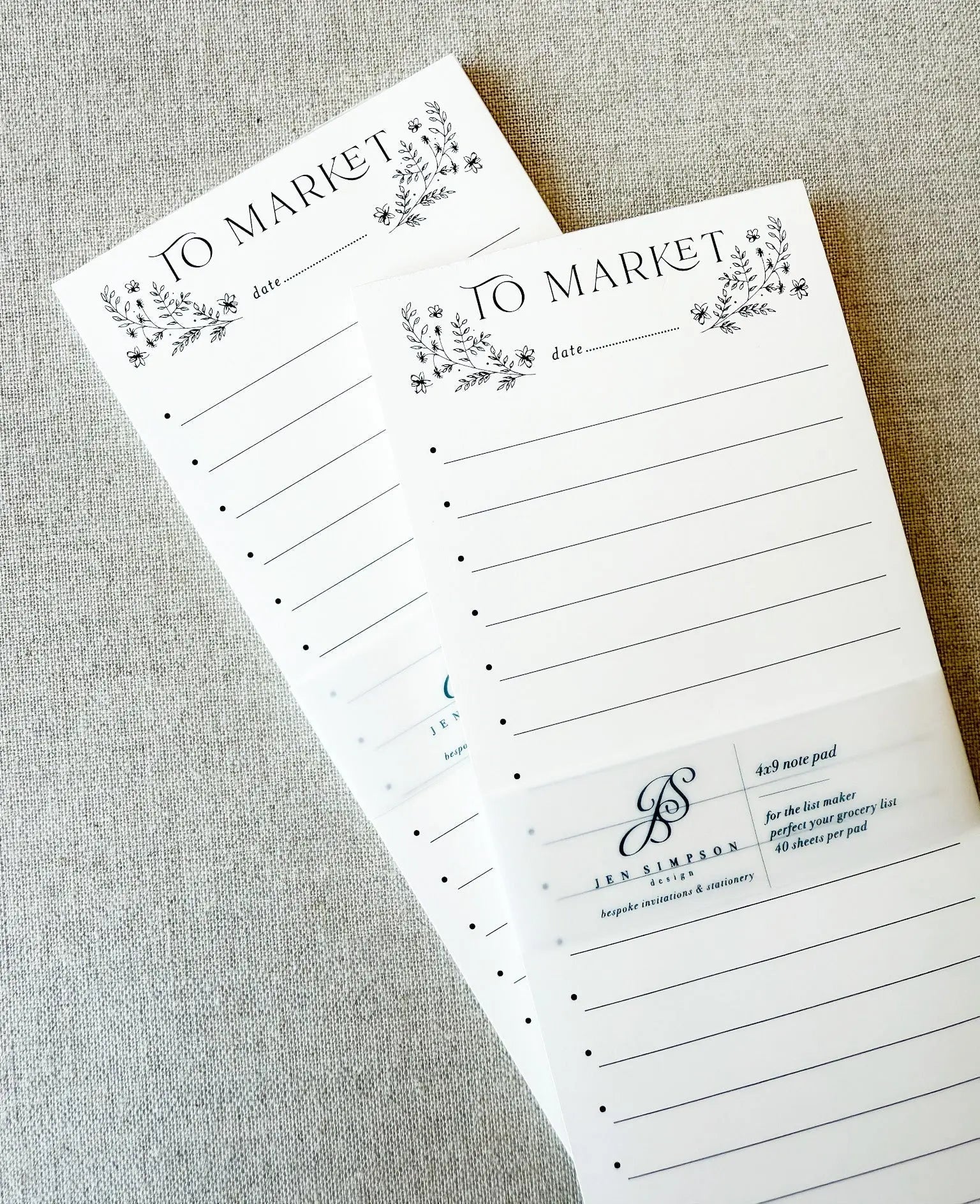 Floral To Market // Notepad Jen Simpson Design, LLC