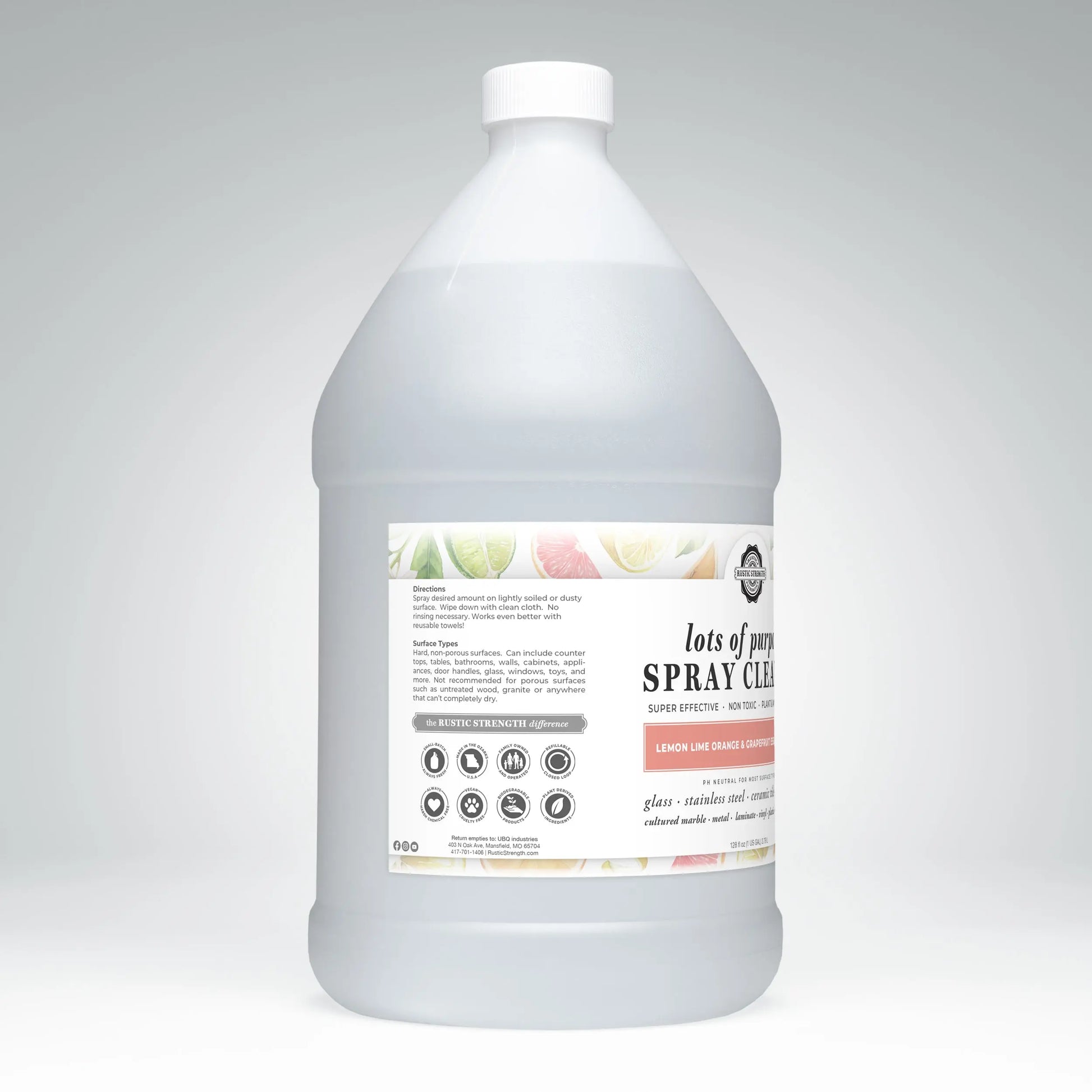 Lots of Purpose Spray Cleaner | Lemon, Lime, Orange & Grapefruit Rustic Strength
