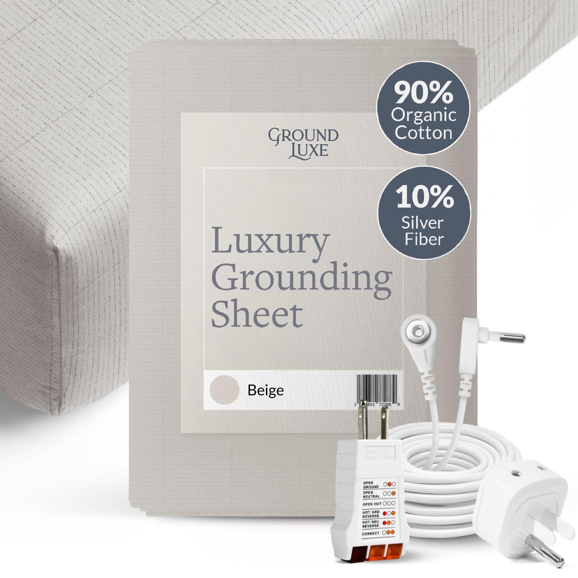 GroundLuxe Fitted Grounding Sheet (Organic Cotton) GroundLuxe