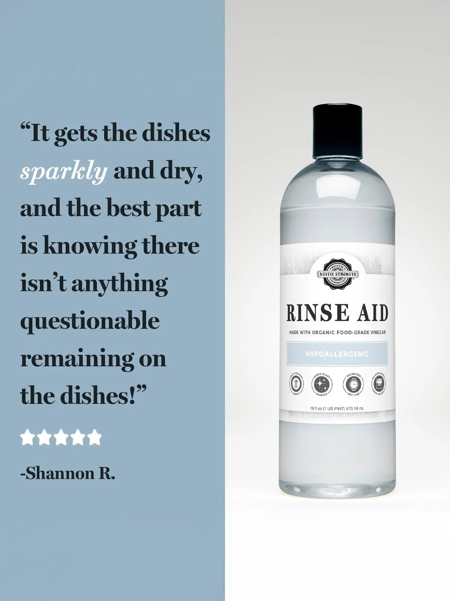 Rinse Aid for Automatic Dishwashers | Light Cherry Rustic Strength