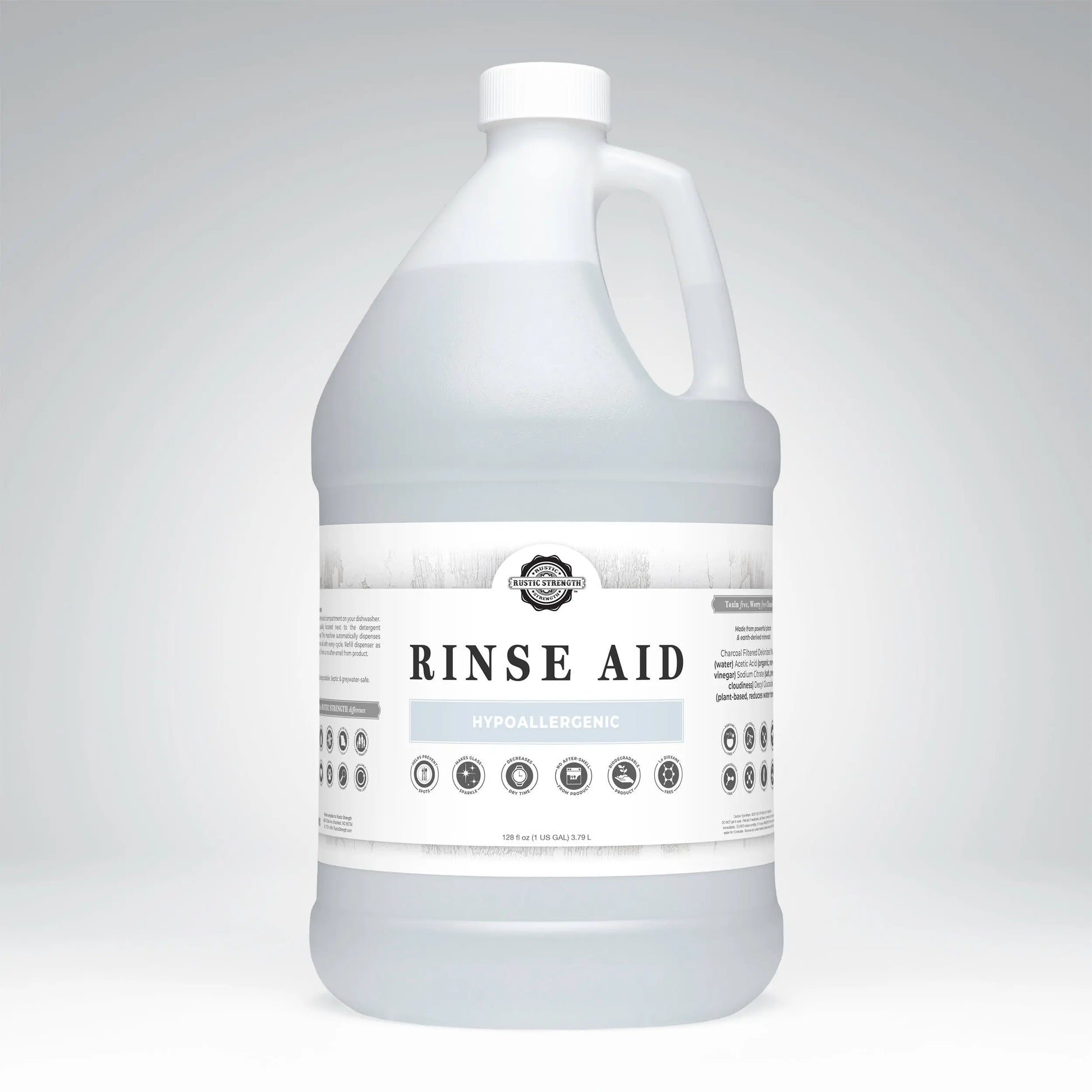 Rinse Aid for Automatic Dishwashers | Unscented Rustic Strength