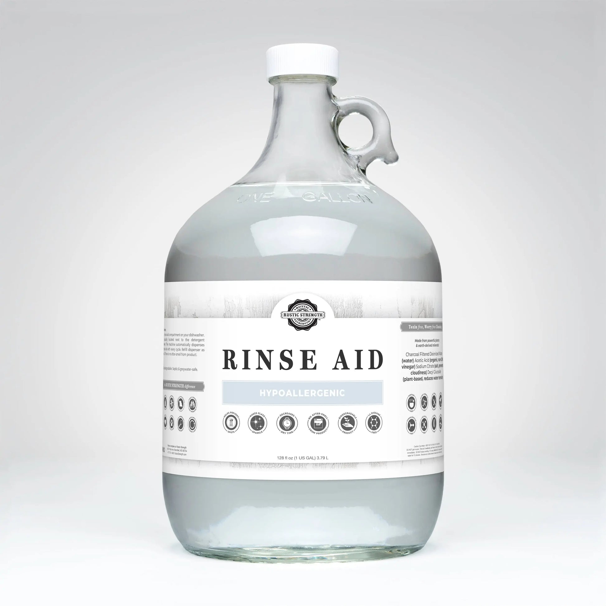 Rinse Aid for Automatic Dishwashers | Unscented Rustic Strength