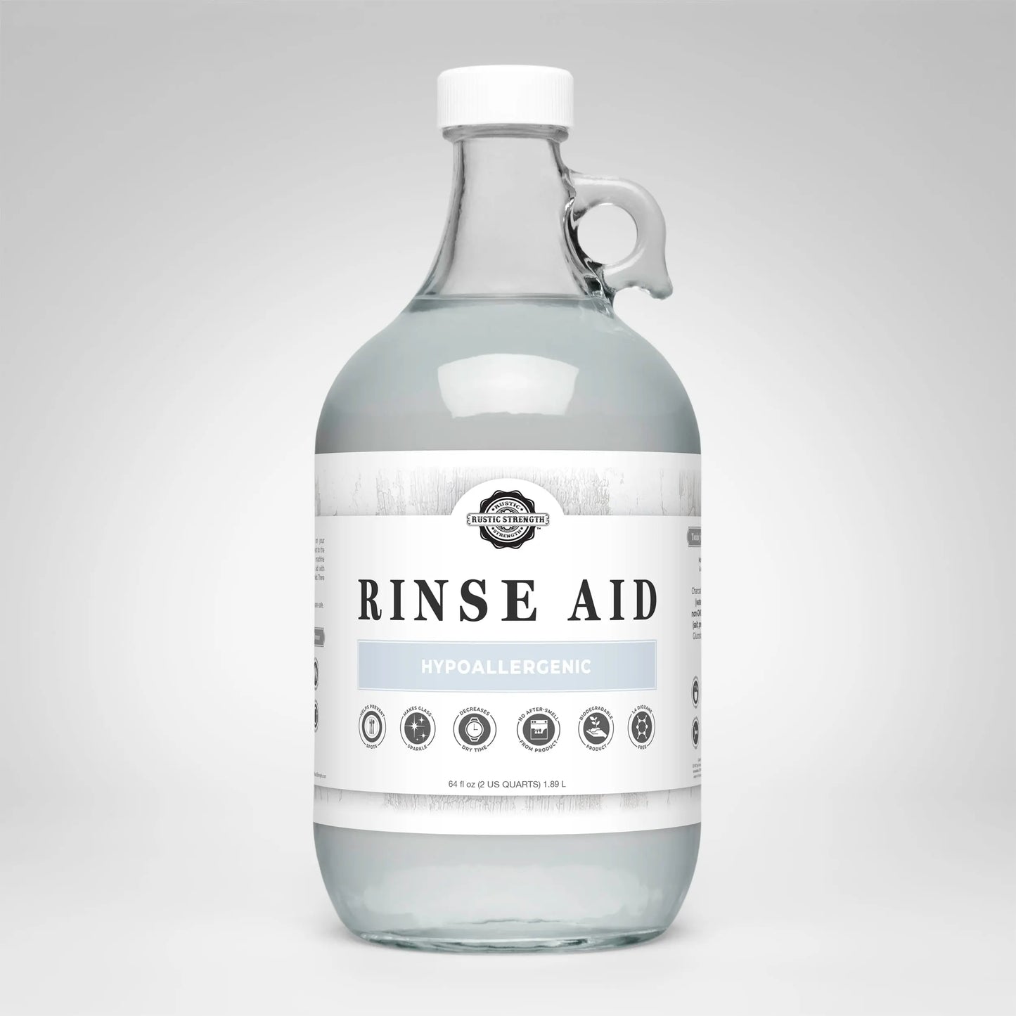 Rinse Aid for Automatic Dishwashers | Unscented Rustic Strength