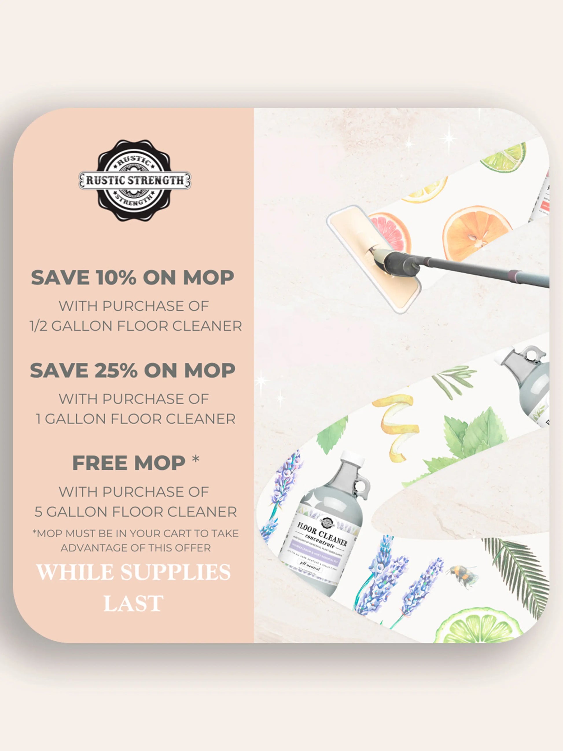 Floor Cleaner Concentrate | Bergamot & Cypress Rustic Strength