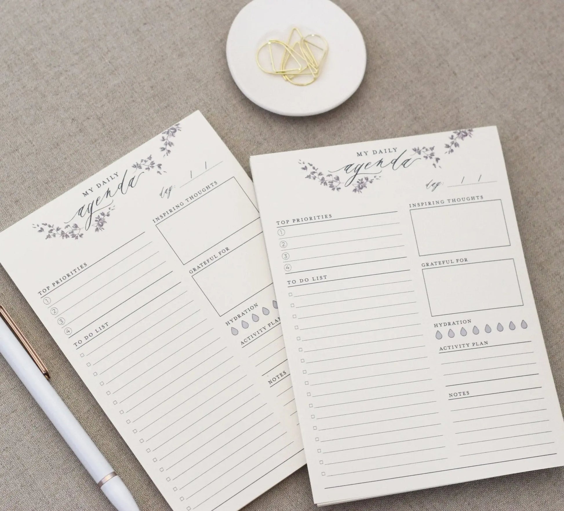 Daily Agenda // Planner Notepad Jen Simpson Design, LLC
