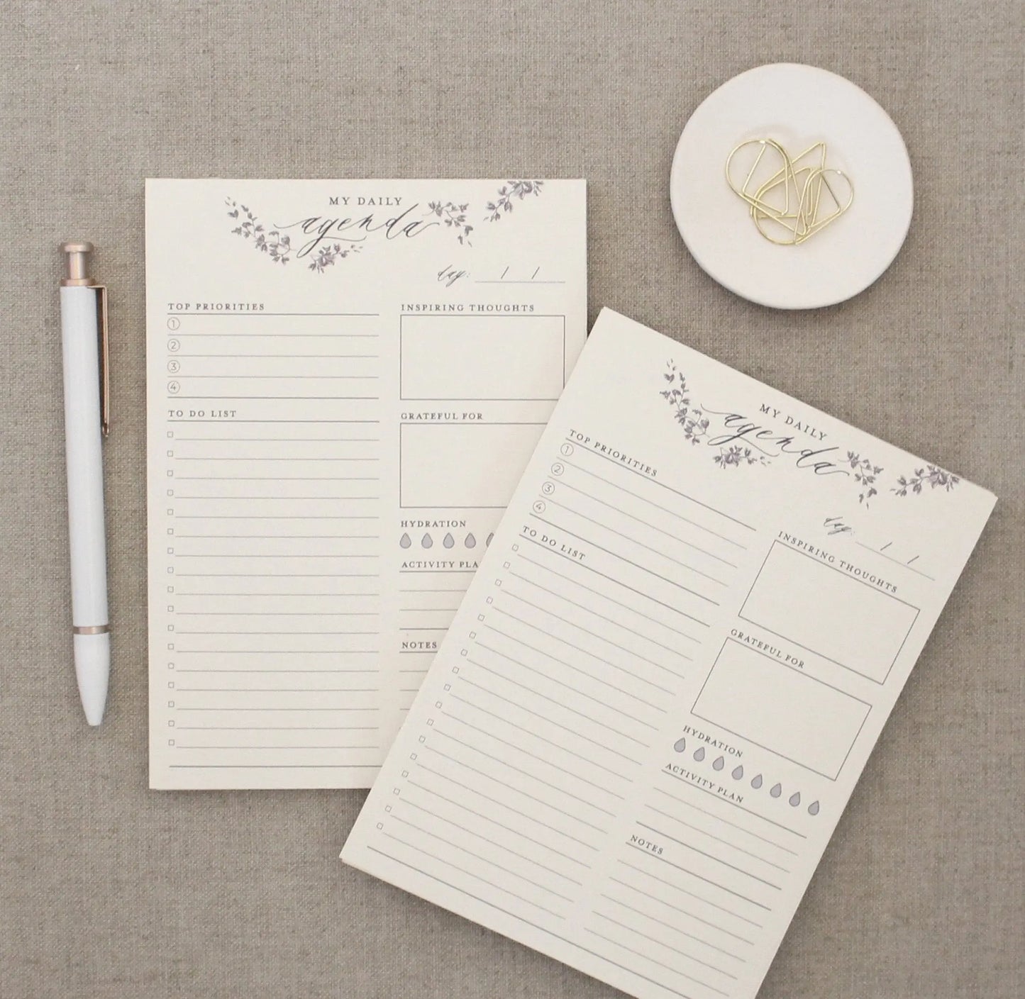 Daily Agenda // Planner Notepad Jen Simpson Design, LLC