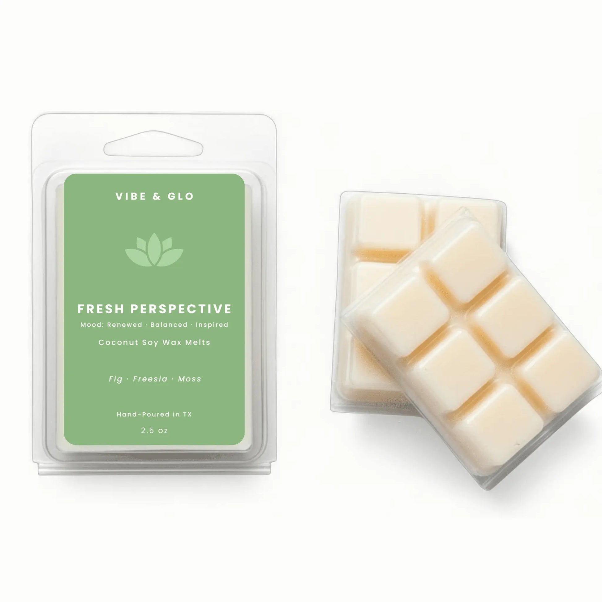 Fresh Perspective – Fig, Freesia, & Moss Soy Wax Melts Vibe & Glo Candle Studio