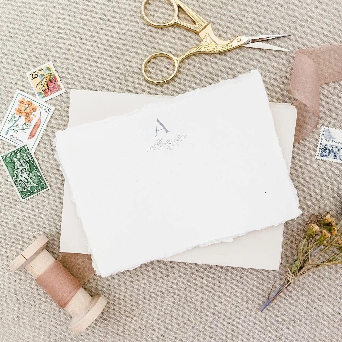 Harlow // Monogram Note Cards Jen Simpson Design, LLC