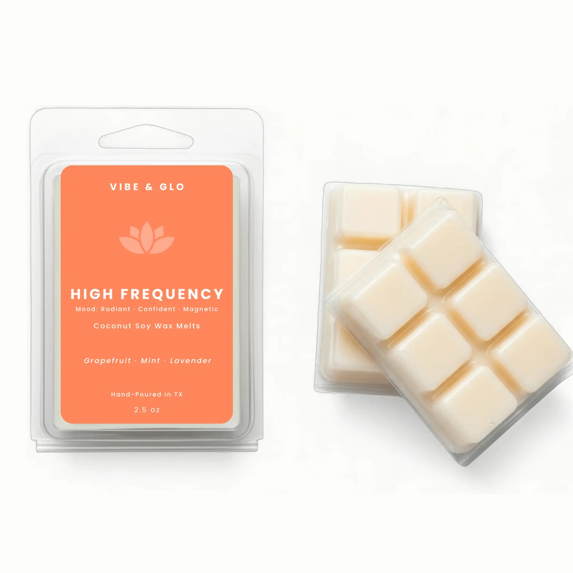High Frequency – Grapefruit & Mint Soy Wax Melts Vibe & Glo Candle Studio