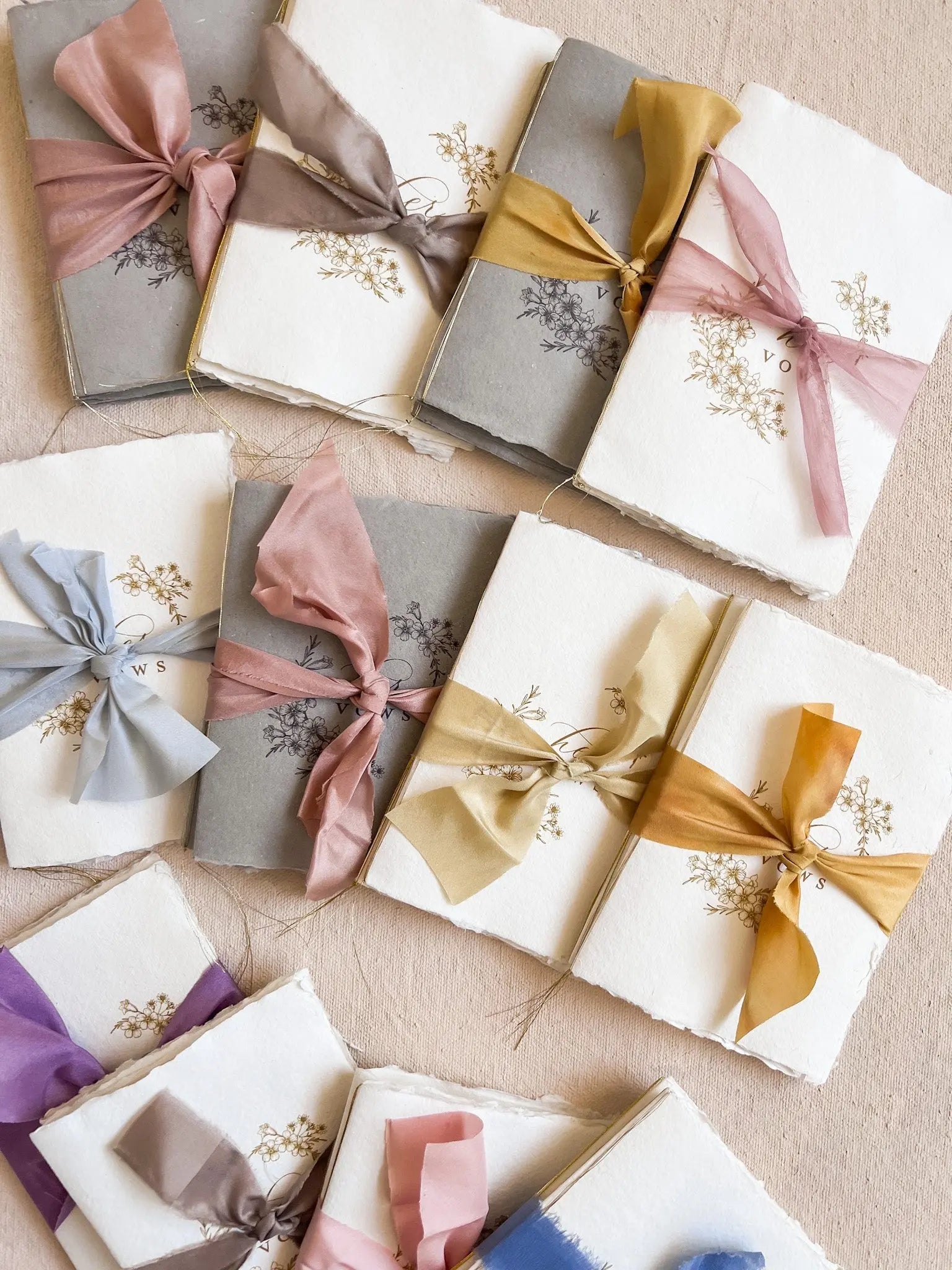 His and Hers Vow Book Set Jen Simpson Design, LLC