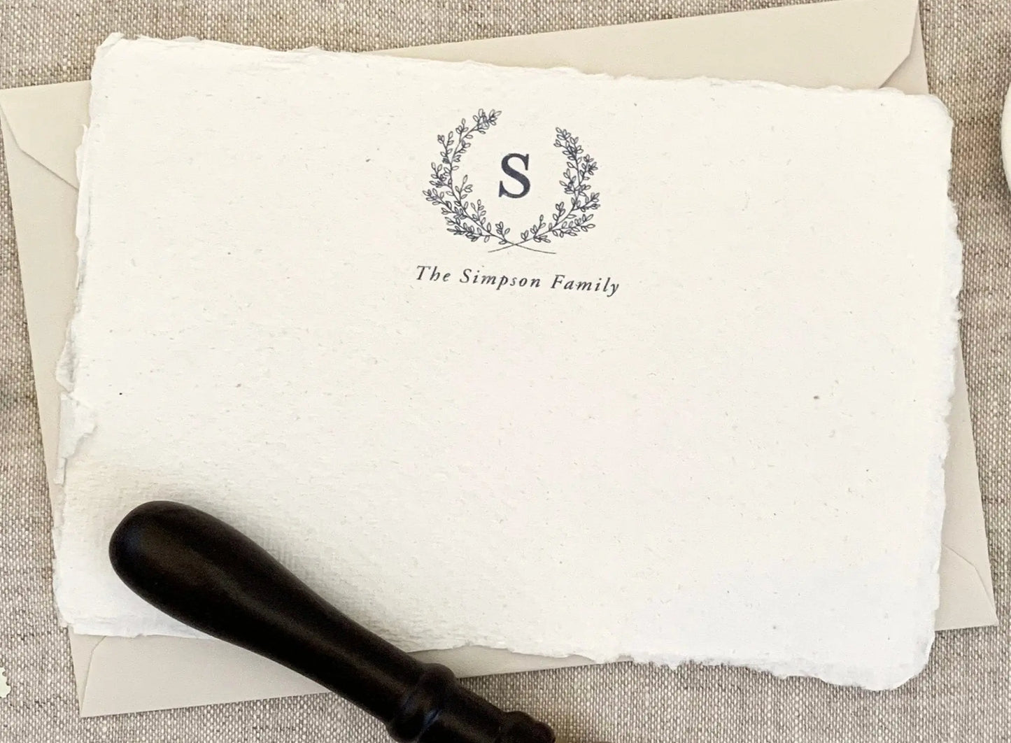 Laurel Crest // Personal Stationery Jen Simpson Design, LLC