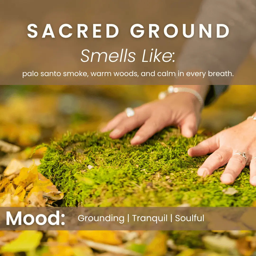 Sacred Ground – Citrus Zest & Palo Santo Room Spray Vibe & Glo Candle Studio