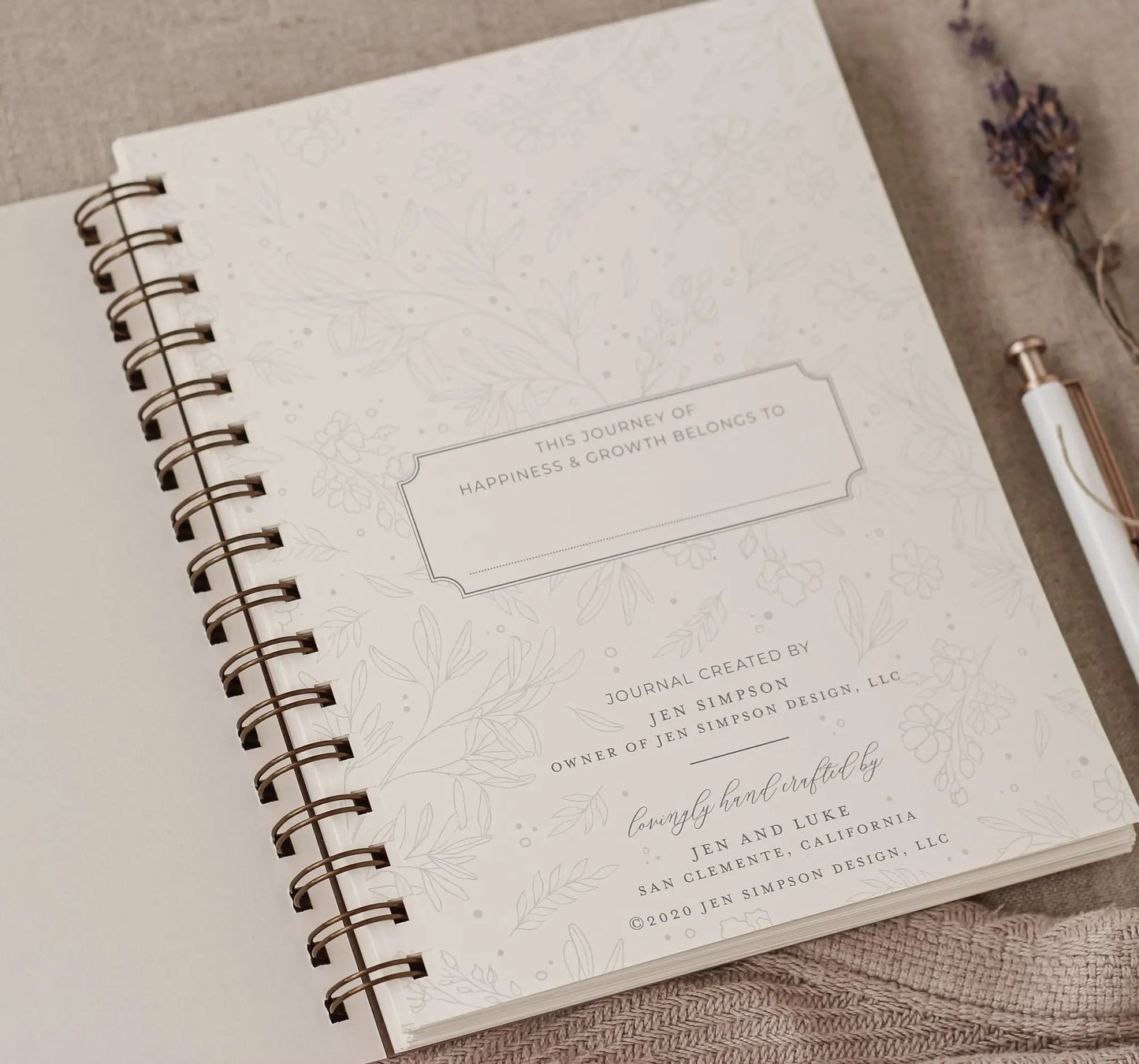 Surround Yourself with Happiness Journal Jen Simpson Design, LLC