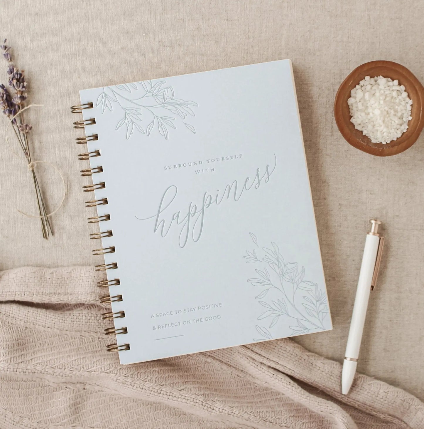 Surround Yourself with Happiness // A Daily Journal to Manifest Happiness, Gratitude, and Personal Growth Jen Simpson Design, LLC