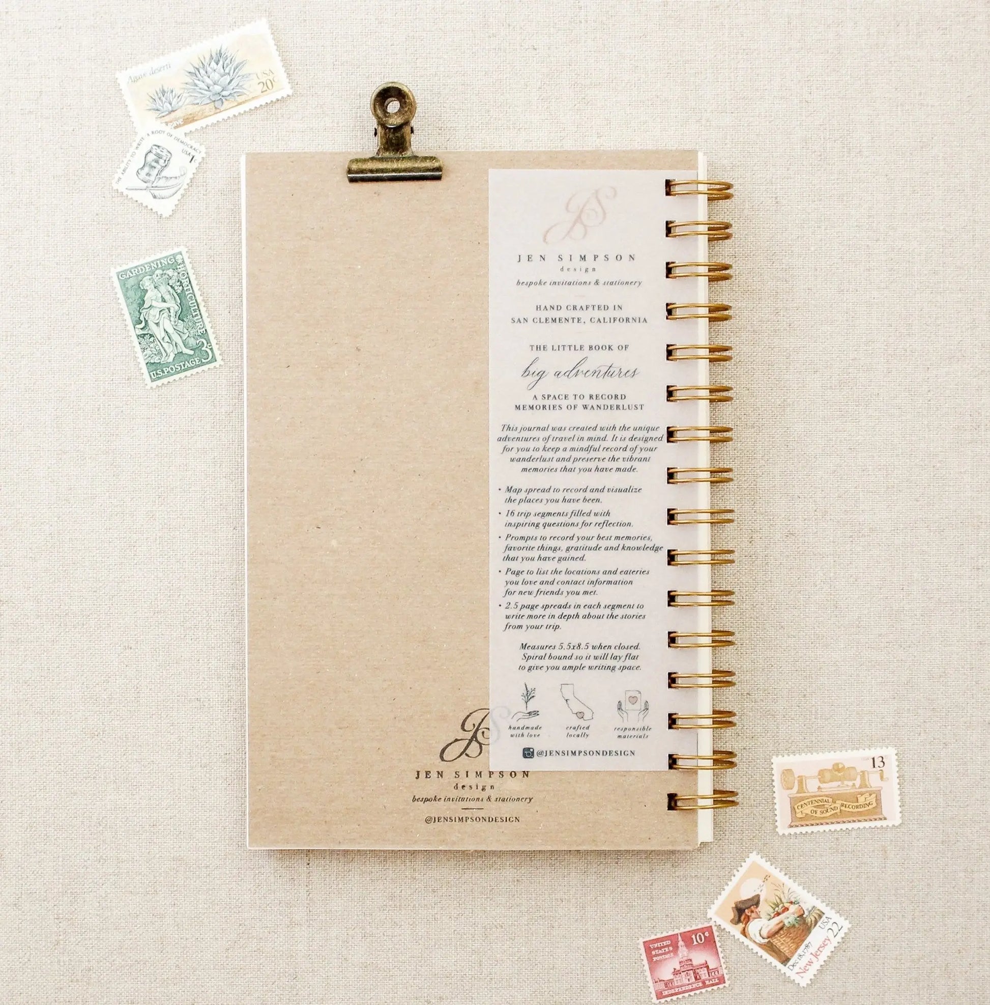 The Little Book of Big Adventures // Travel Journal Jen Simpson Design, LLC